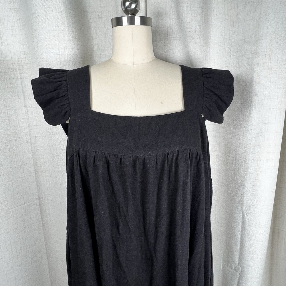 New! Pomander Place Tuckernuck Hazel Flutter Sleeve Dress XXL Plus Black - Picture 2 of 11
